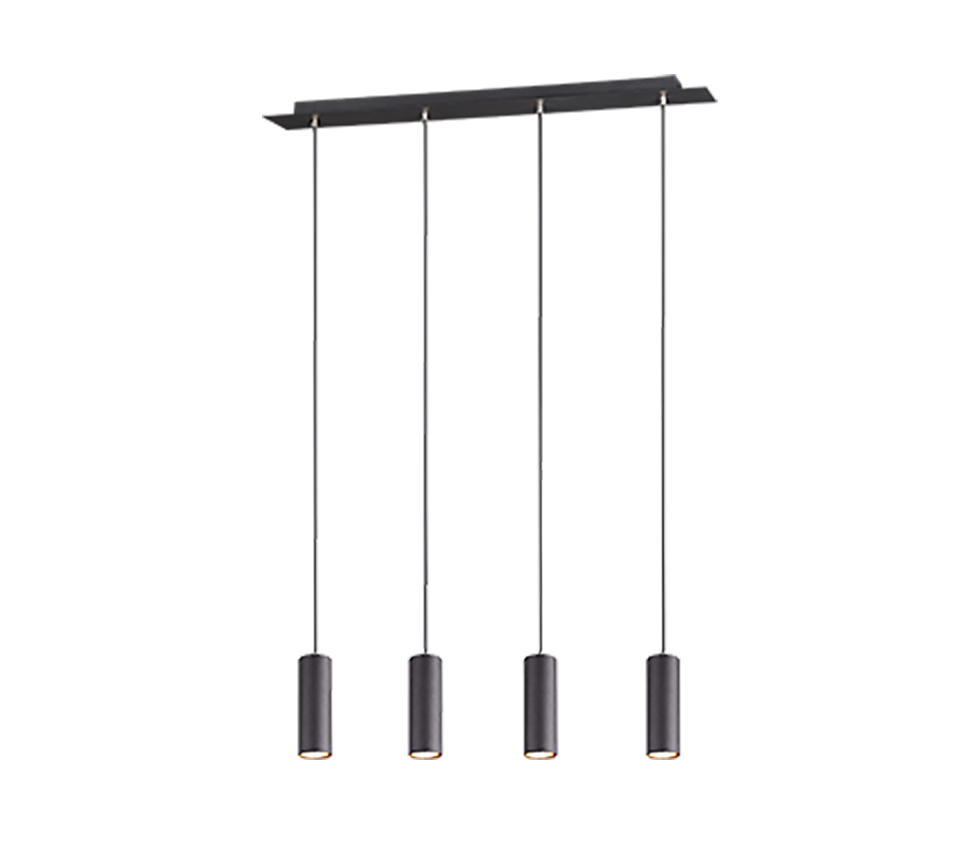 Marley pendant 4-pc 75 cm GU10 matt black — 312400432