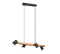 Marley pendant 4-pc 80 cm GU10 matt black/wood — 312490432