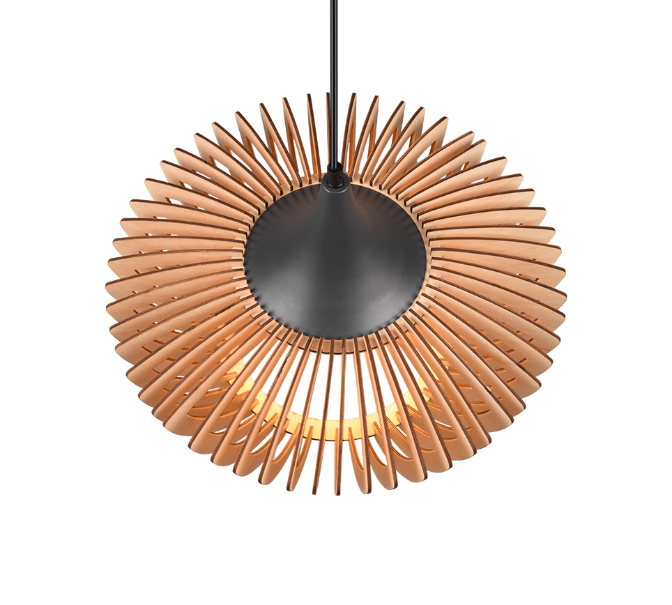 Colino pendant E27 wood/anthracite — 315900142