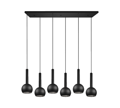 Ciliana pendant 6-pc E27 matt black — 316300632