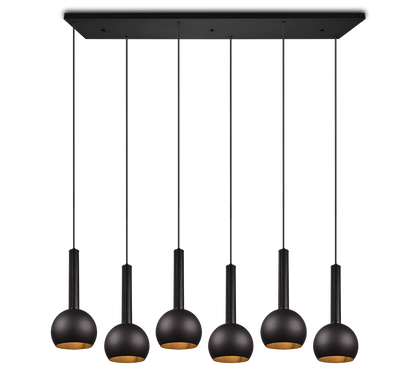 Ciliana pendant 6-pc E27 matt black — 316300632