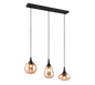 Lumina pendant 3-pc E14 matt black/amber — 317000313