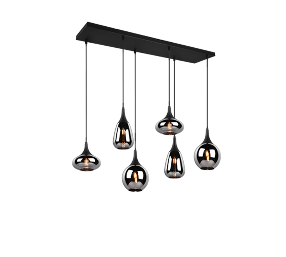 Lumina pendant 6-pc E14 matt black — 317000632