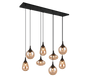 Lumina pendant 8-pc E14 matt black/amber — 317000813