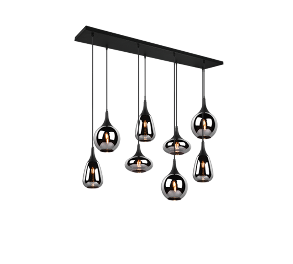 Lumina pendant 8-pc E14 matt black — 317000832