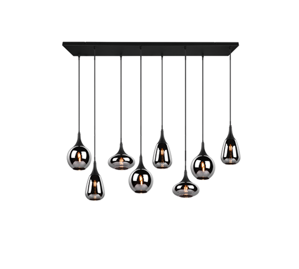 Lumina pendant 8-pc E14 matt black — 317000832
