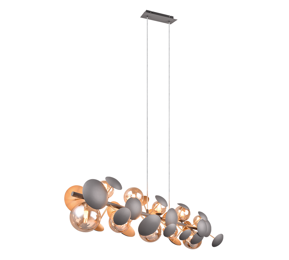 Bubble pendant 10xG9 anthracite — 317401042