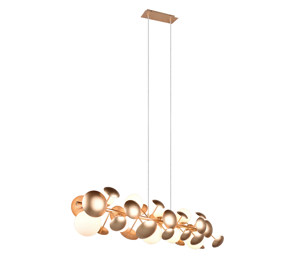 Bubble pendant 10xG9 matt brass — 317401079