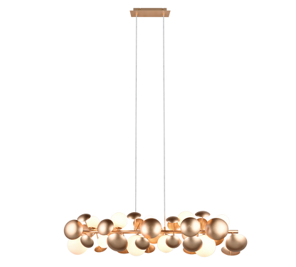 Bubble pendant 10xG9 matt brass — 317401079