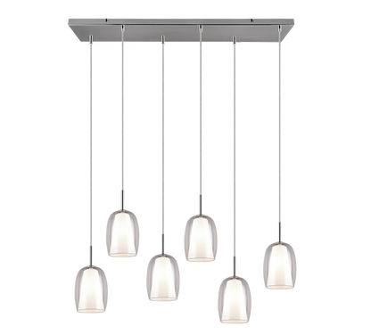 Barret pendant 6-pc E14 chrome/white — 317500606