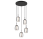 Barret pendant 5-pc E14 matt black/smoke — 317530554