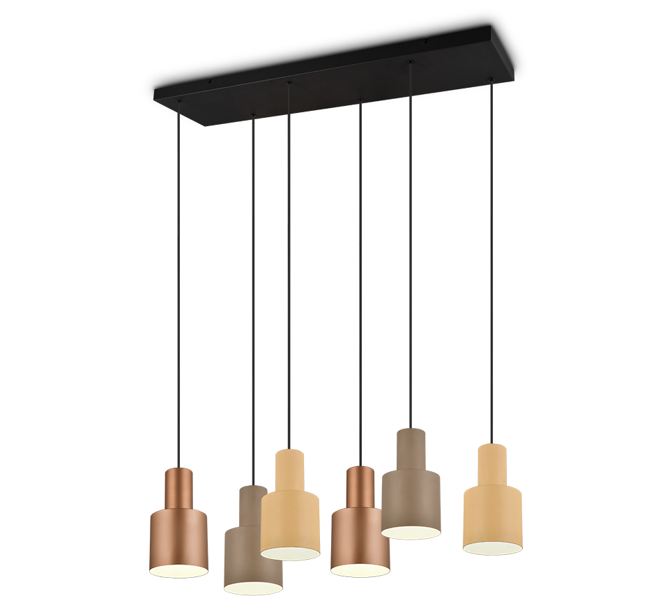 Agudo pendant 6-pc E27 multicolor — 319400617