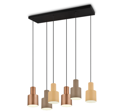 Agudo pendant 6-pc E27 multicolor — 319400617