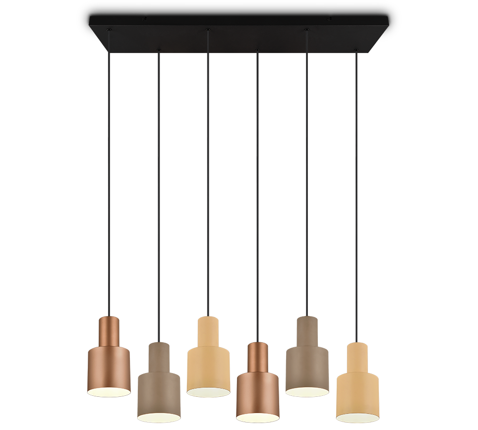 Agudo pendant 6-pc E27 multicolor — 319400617