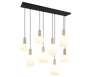 Diva pendant 8-pc E27 matt brass/white — 319800808