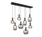 Diva pendant 8-pc E27 matt black/chrome plated — 319800832