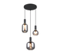 Diva pendant 3-pc E27 matt black/chrome plated — 319830332
