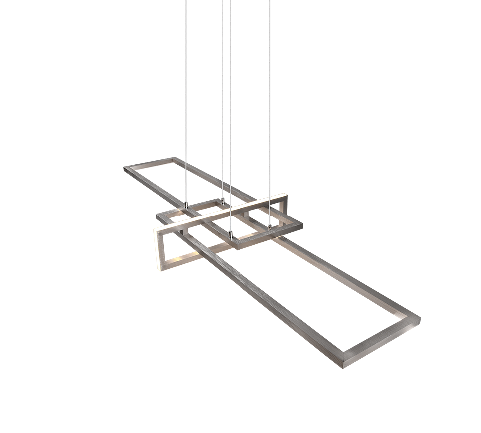 Salinas LED pendant brushed steel — 320310307