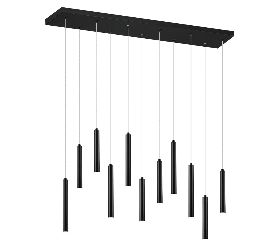 Tubular LED pendant 115 cm matt black — 321611132