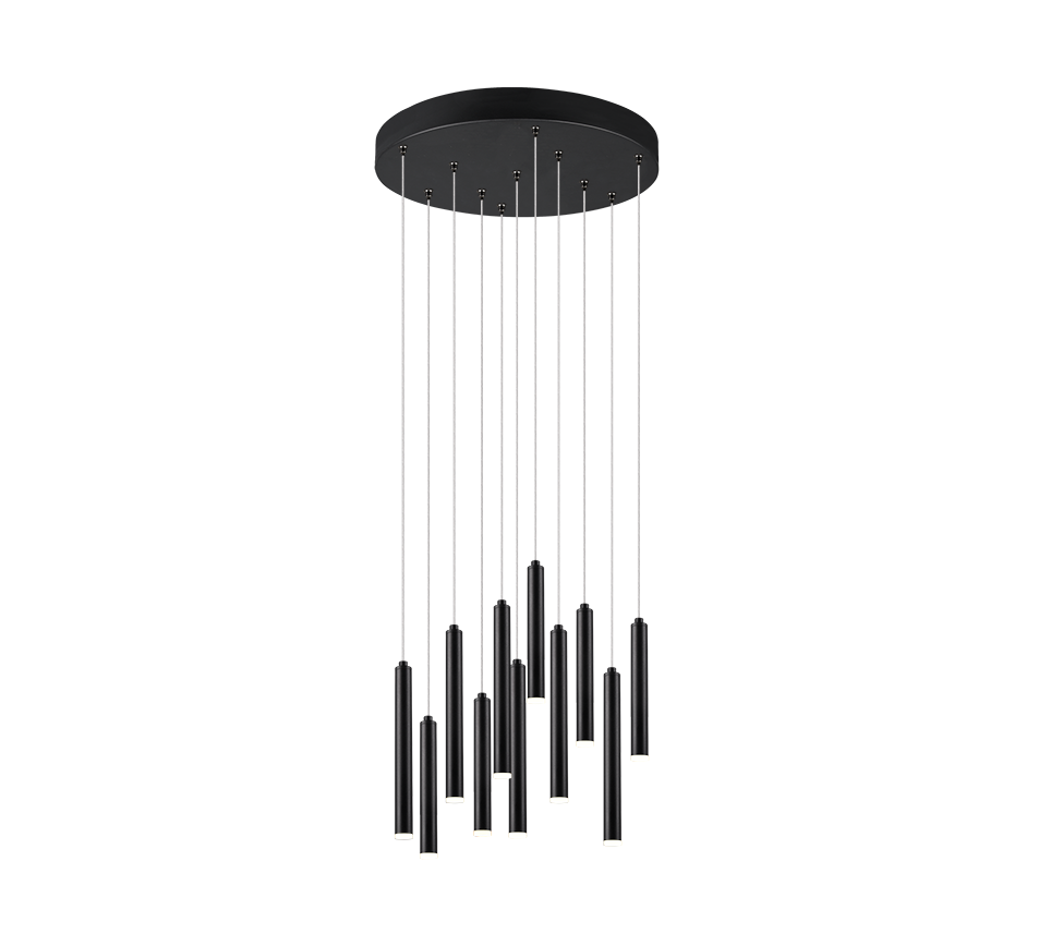 Tubular LED pendant 40 cm matt black — 321691132