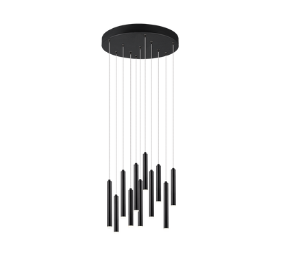 Tubular LED pendant 40 cm matt black — 321691132