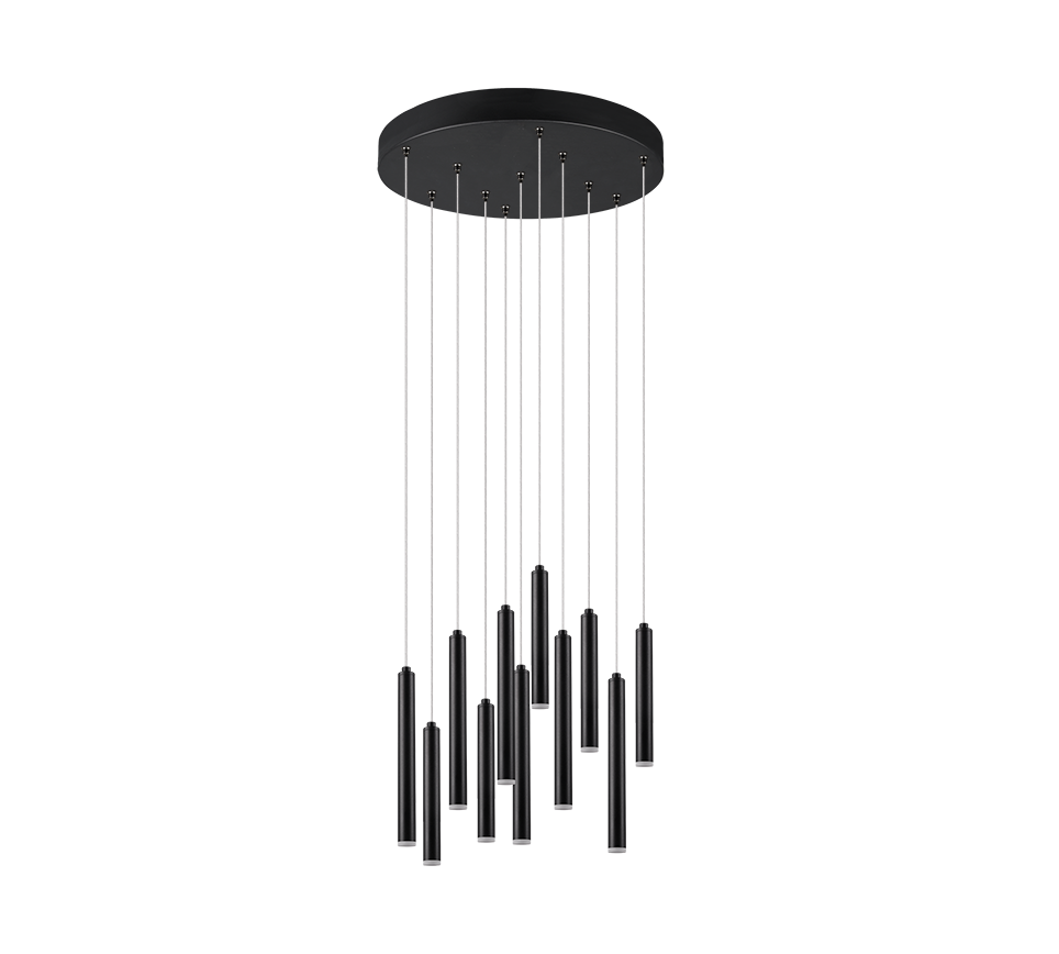 Tubular LED pendant 40 cm matt black — 321691132