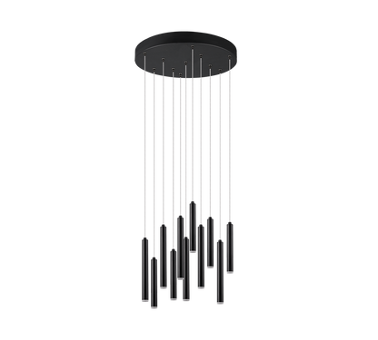Tubular LED pendant 40 cm matt black — 321691132