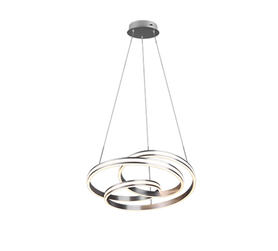 Nuria LED pendant brushed steel — 326210107
