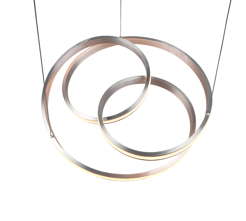 Nuria LED pendant brushed steel — 326210107