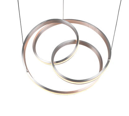 Nuria LED pendant brushed steel — 326210107