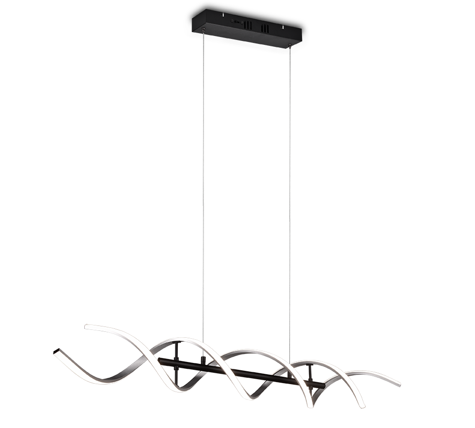 Sequence LED pendant brushed aluminium/matt black — 341810205
