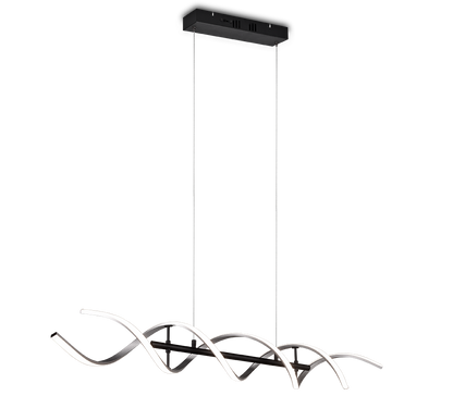 Sequence LED pendant brushed aluminium/matt black — 341810205