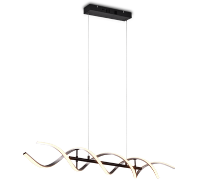 Sequence LED pendant brushed aluminium/matt black — 341810205