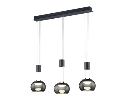 Madison LED pendant 3-pc matt black — 342010332