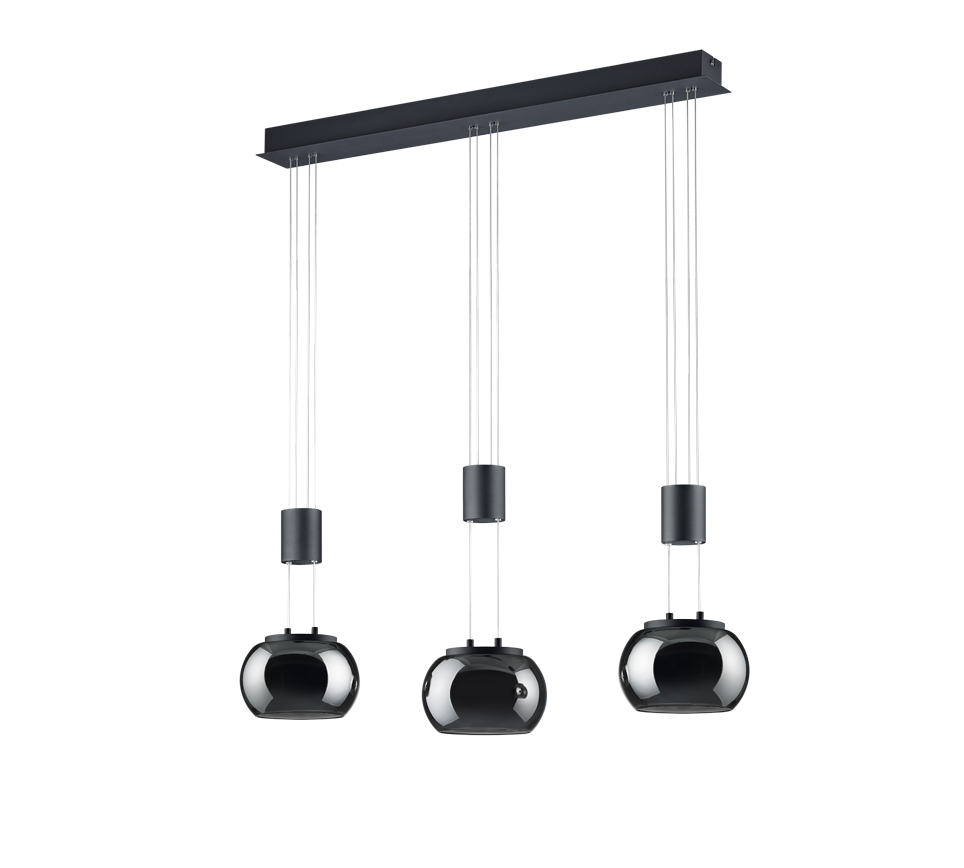 Madison LED pendant 3-pc matt black — 342010332