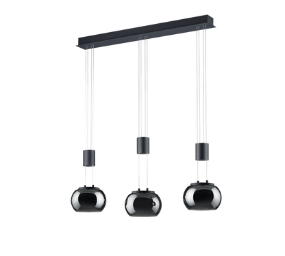 Madison LED pendant 3-pc matt black — 342010332