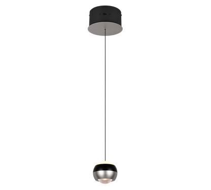 Orbit LED pendant 1-pc brushed steel/matt black — 344410107