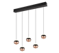 Orbit LED pendant 100 cm 5-pc matt black — 344410532