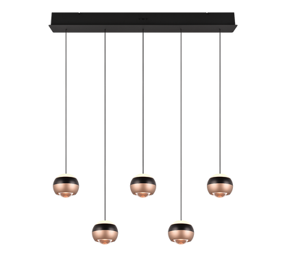 Orbit LED pendant 100 cm 5-pc matt black — 344410532