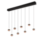 Orbit LED pendant 150 cm 8-pc matt black — 344410832
