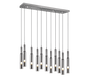 Lucent LED pendant 115 cm 11-pc chrome — 344511106