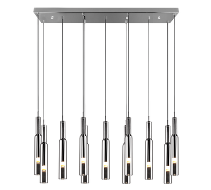 Lucent LED pendant 115 cm 11-pc chrome — 344511106