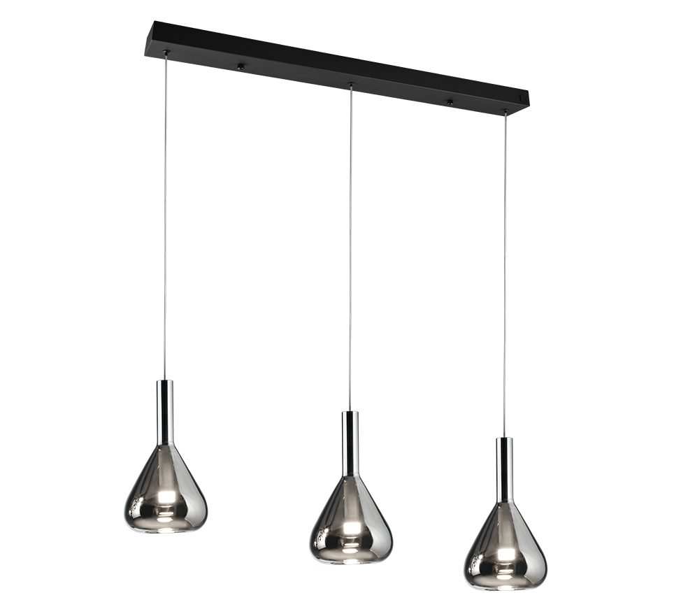 Cipera LED pendant 3-pc matt black — 345010332