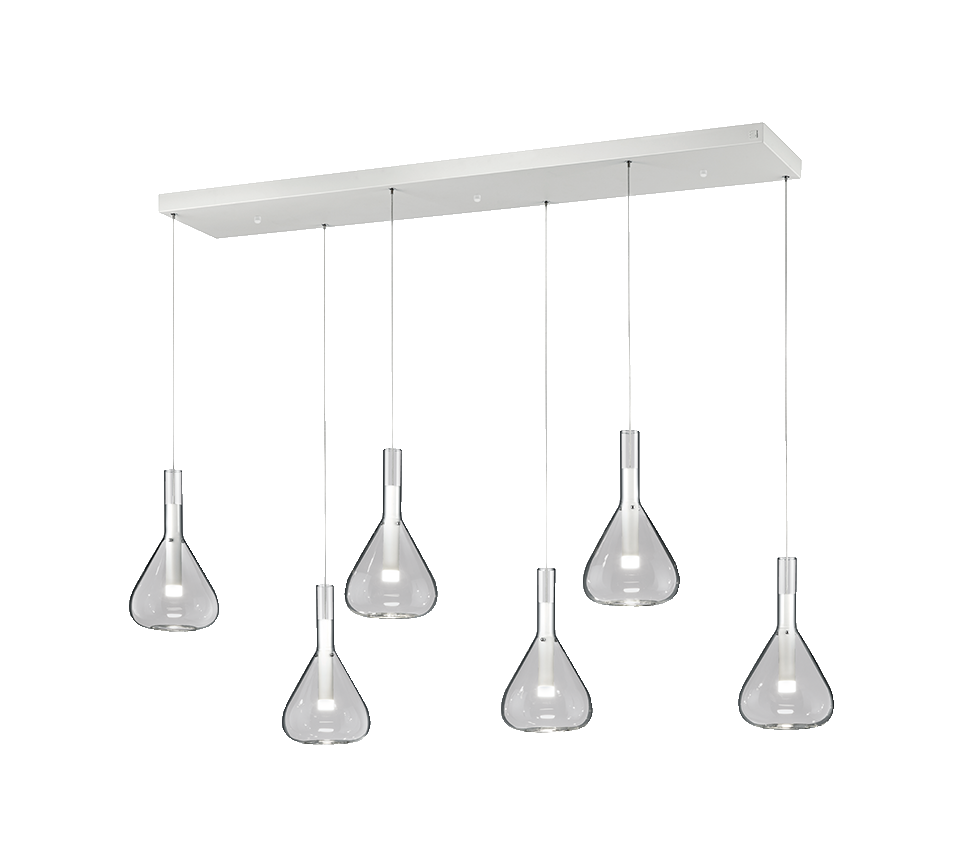 Cipera LED pendant 6-pc matt white — 345010631