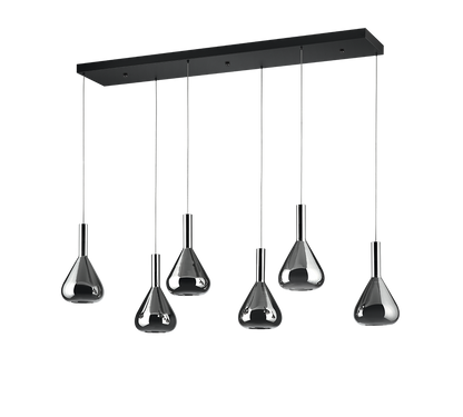 Cipera LED pendant 6-pc matt black — 345010632
