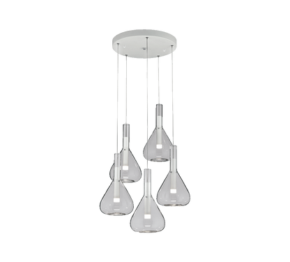 Cipera LED pendant 5-pc matt white — 345030531