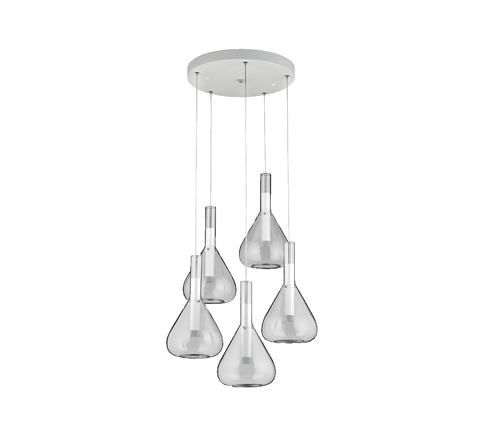 Cipera LED pendant 5-pc matt white — 345030531