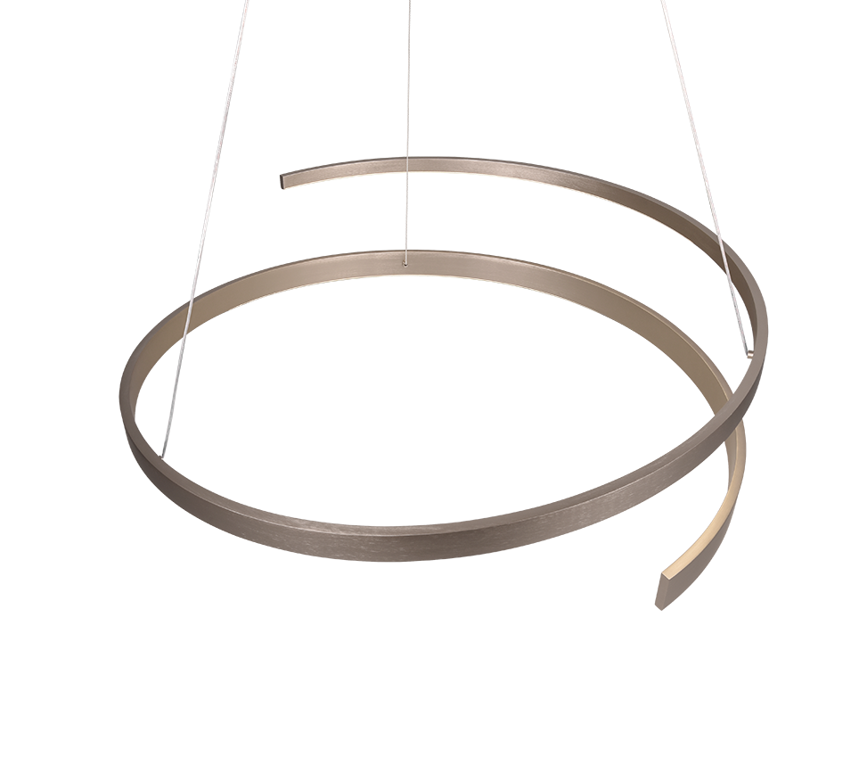 Cinardi LED pendant brushed steel — 346110107