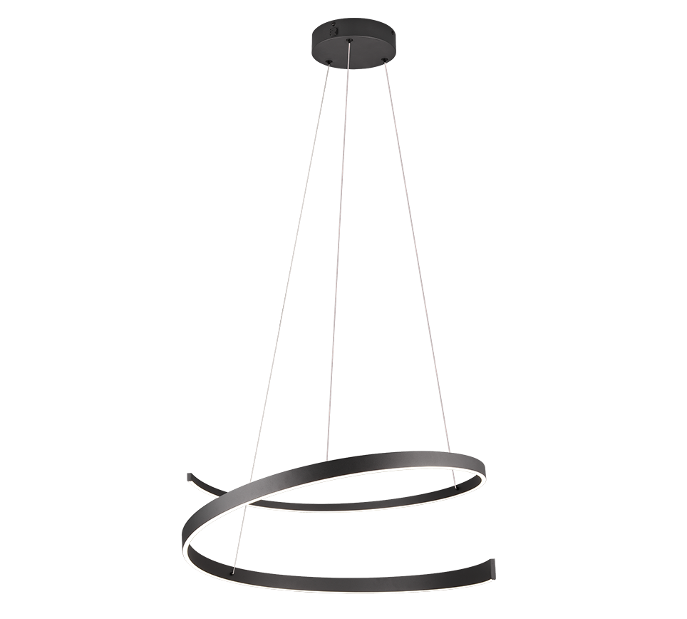 Cinardi LED pendant matt black — 346110132