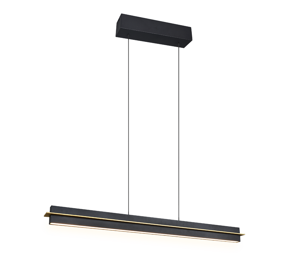 Emerson LED pendant matt black/gold — 346710180